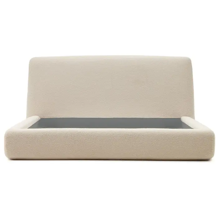 Кровать Martina со съемным бежевым чехлом из ткани букле под матрас 180 х 200 см