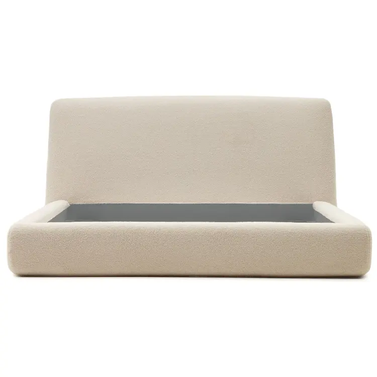 Кровать Martina со съемным бежевым чехлом из ткани букле под матрас 180 х 200 см