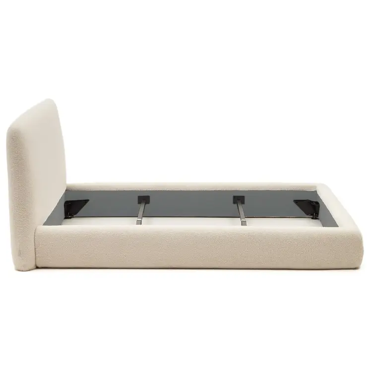 Кровать Martina со съемным бежевым чехлом из ткани букле под матрас 180 х 200 см