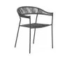 Futadera Садовый стул из серой веревки и серой стали