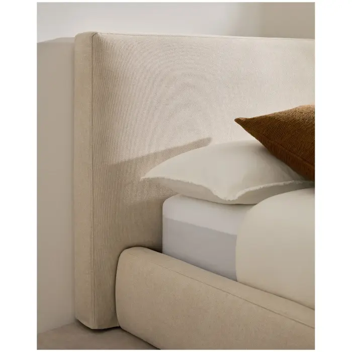 Кровать Blok бежевая со съемными чехлами под матрас 180 х 200 см