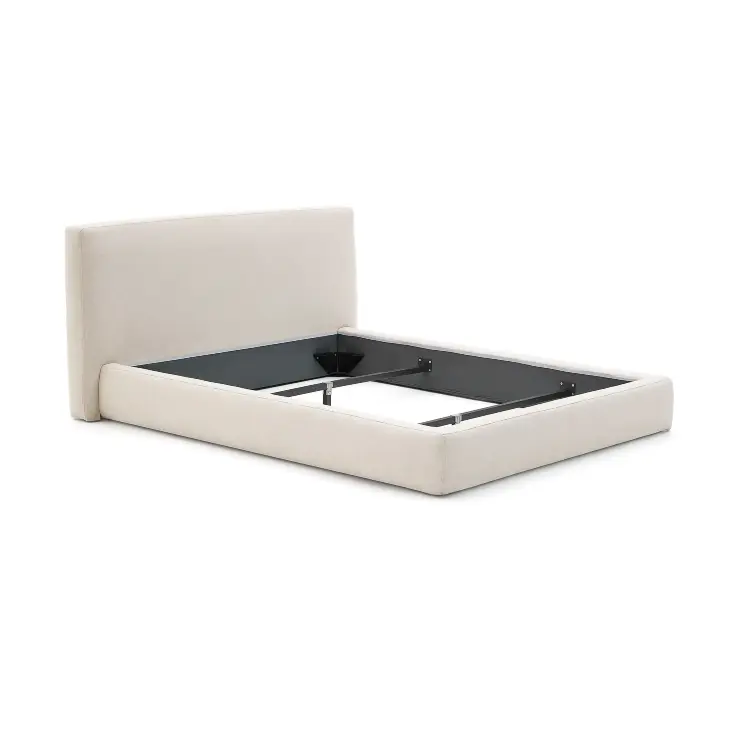 Кровать Blok бежевая со съемными чехлами под матрас 180 х 200 см