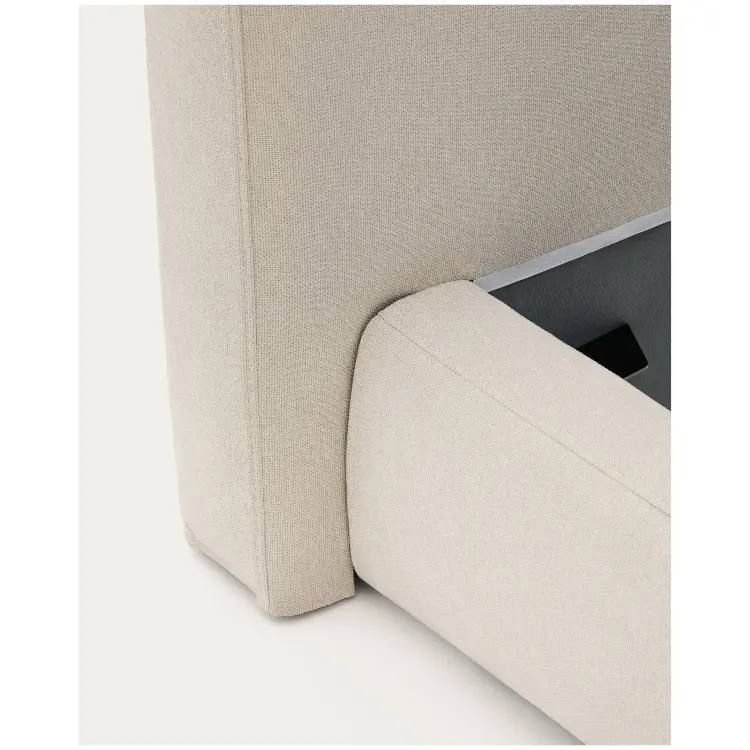 Кровать Blok бежевая со съемными чехлами под матрас 180 х 200 см