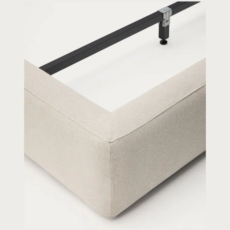 Кровать Blok бежевая со съемными чехлами под матрас 180 х 200 см
