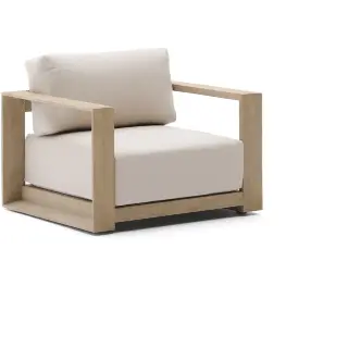 Кресло Ambra из массива акации со светлой отделкой