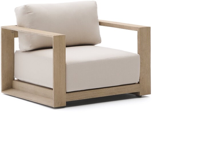 Кресло Ambra из массива акации со светлой отделкой