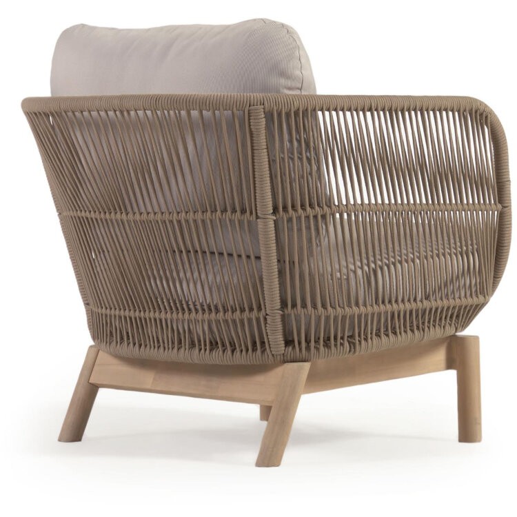 Кресло Catalina из бежевой веревки и массива акации