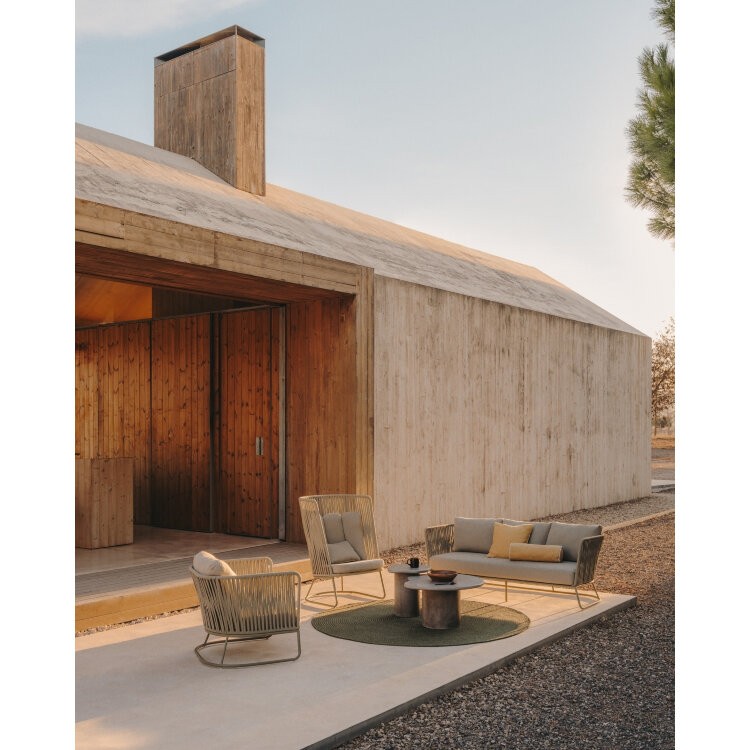 Saconca 3-местный садовый диван бежевый