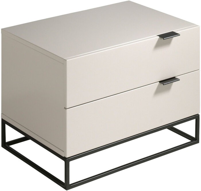 Прикроватная тумбочка Estetico CP1406-H /7004 лак RAL7035 жемчужно-серая