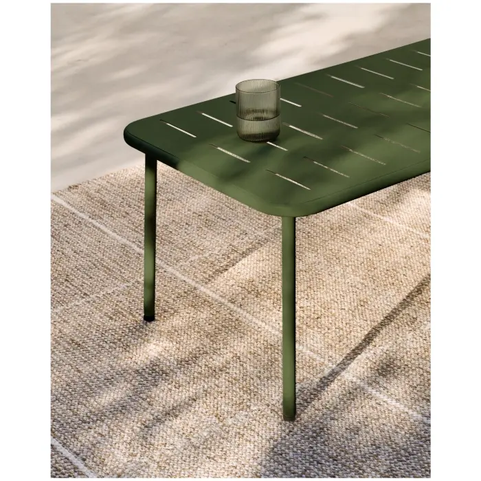 Уличный журнальный столик Zivia из стали зелёного цвета 90 x 50 см