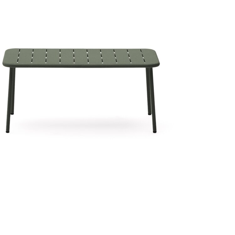 Уличный журнальный столик Zivia из стали зелёного цвета 90 x 50 см