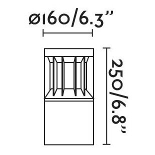 Screen 250 Светильник на столбе темно-серый 4000K 360° CASAMBI