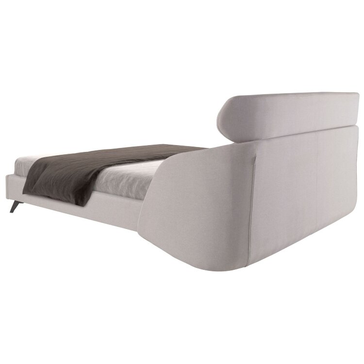 Кровать 7161/GC1725 из светло-серой ткани 180 x 200 см