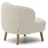Кресло Ulit из белого букле с ножками из бука в натуральной отделке