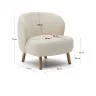 Кресло Ulit из белого букле с ножками из бука в натуральной отделке