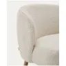 Кресло Ulit из белого букле с ножками из бука в натуральной отделке