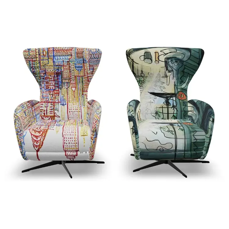 Кресло-реклайнер Mondrian Manual L-45, Base - Antracith Grey, ткань New York S.6