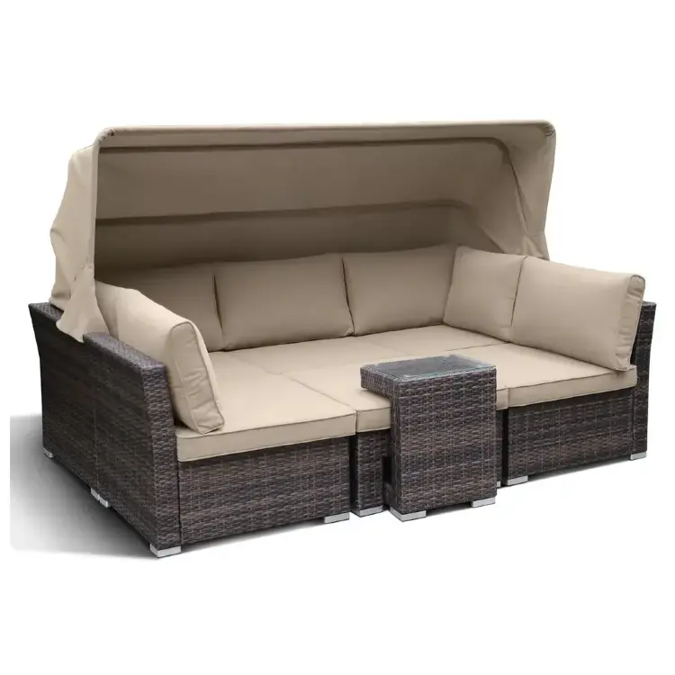 Диван-трансформер из искусственного ротанга AFM-320B Brown