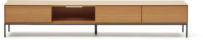 Vedrana Тумба под ТВ из дубового шпона со стальными ножками 195 x 35 см
