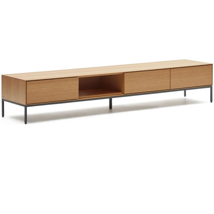 Vedrana Тумба под ТВ из дубового шпона со стальными ножками 195 x 35 см