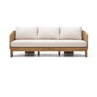 3-местный диван Xoriguer из синтетического ротанга и 100% массива эвкалипта