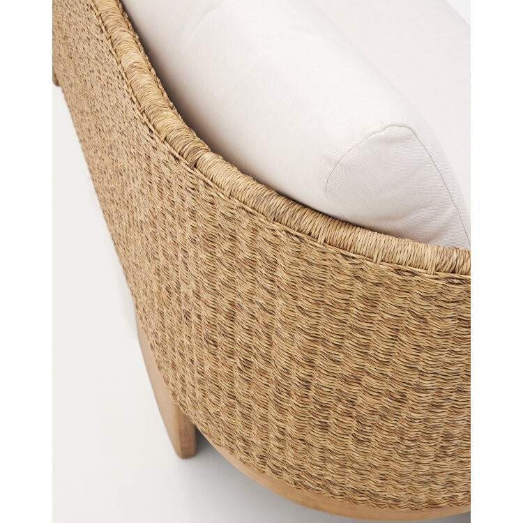 3-местный диван Xoriguer из синтетического ротанга и 100% массива эвкалипта