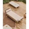 Журнальный столик Labra из цемента и акации 140 x 70 см