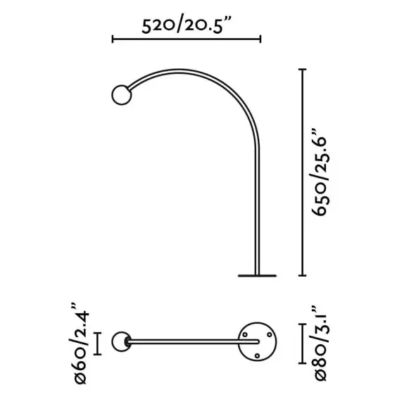 Ландшафтный светильник CUCA 650 черный LED 3W 2700K 24V