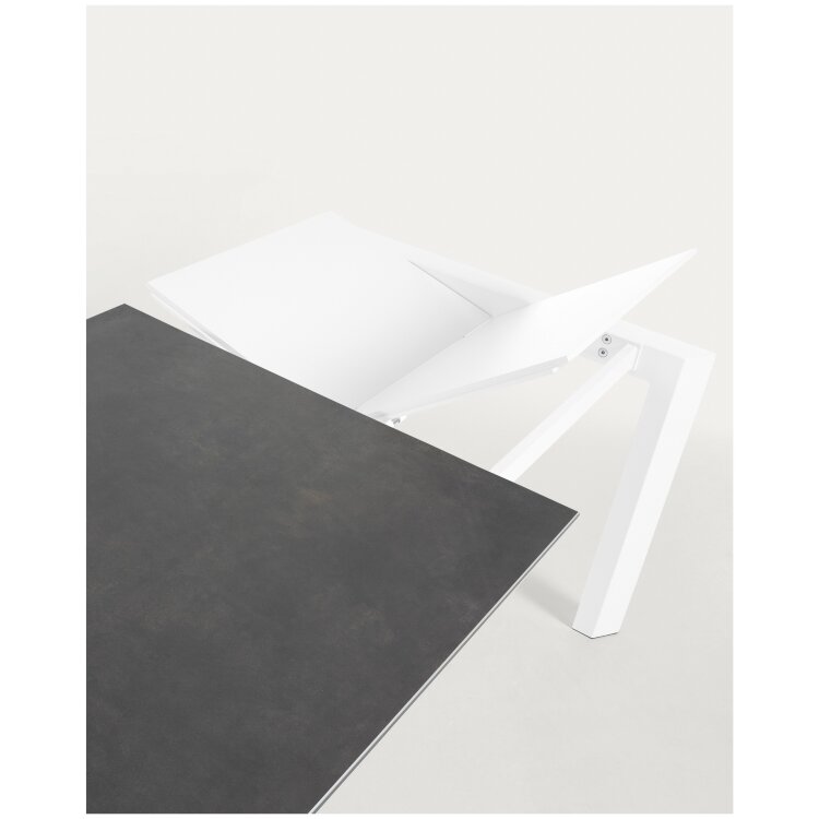 Стол Atta 160 (220) x90 белый керамический