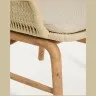 Уличный стул Alipa из акации и веревки цвета экрю