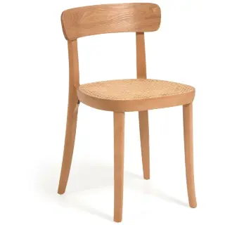 Стул Romane из натурального массива бука с ясеневым шпоном и ротангом