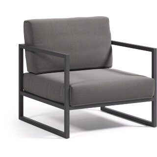Comova Уличное кресло темно-серое с черным алюминиевым каркасом
