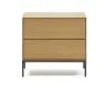 Vedrana Прикроватная тумба из дубового шпона со стальными ножками 60 x 55 см