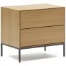 Vedrana Прикроватная тумба из дубового шпона со стальными ножками 60 x 55 см