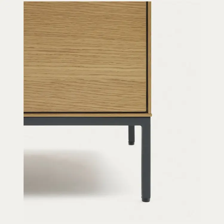 Vedrana Прикроватная тумба из дубового шпона со стальными ножками 60 x 55 см