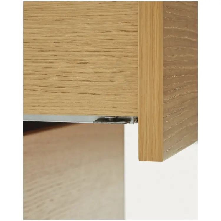 Vedrana Прикроватная тумба из дубового шпона со стальными ножками 60 x 55 см