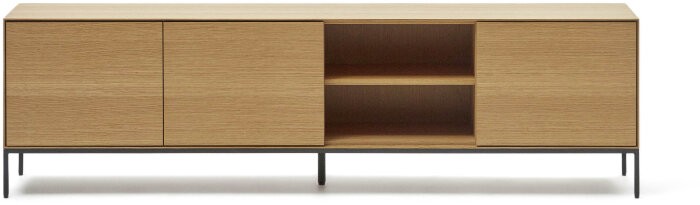 Vedrana Тумба под ТВ из дубового шпона со стальными ножками 195 x 55 см