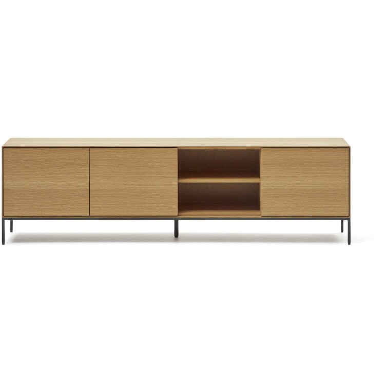 Vedrana Тумба под ТВ из дубового шпона со стальными ножками 195 x 55 см