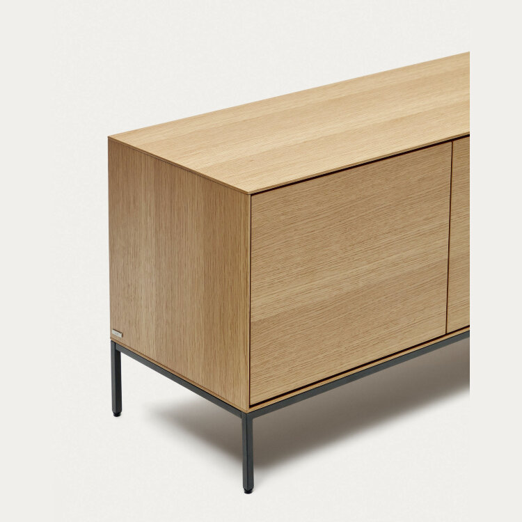 Vedrana Тумба под ТВ из дубового шпона со стальными ножками 195 x 55 см