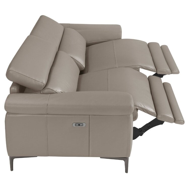 3-х местный диван 5320-3P-M5655 / 6122 с кожаной обивкой и механизмом релаксации