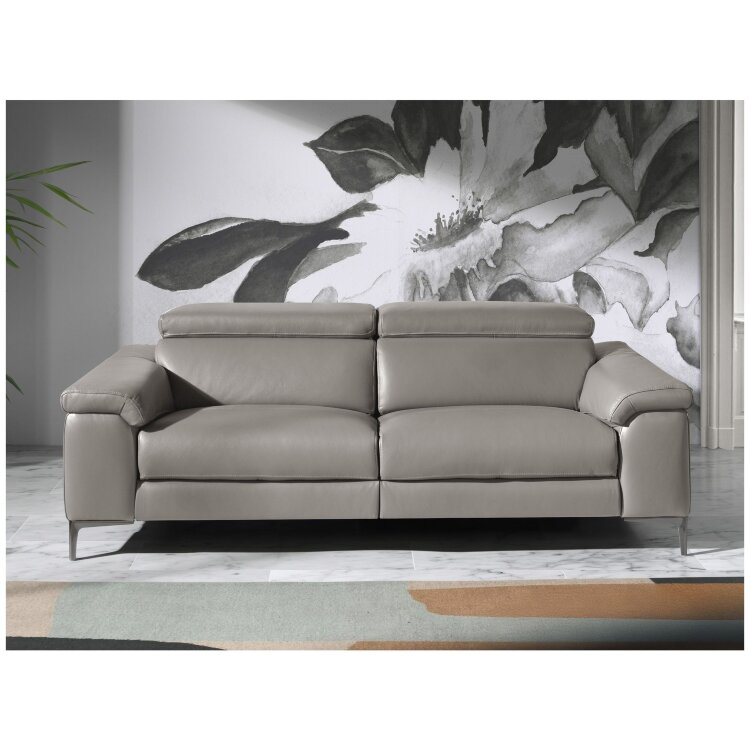 3-х местный диван 5320-3P-M5655 / 6122 с кожаной обивкой и механизмом релаксации