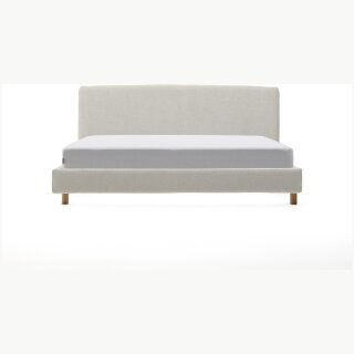 Кровать Valma из жемчужного шенилла со съемным чехлом для матраса 160 x 200 см