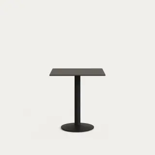 Esilda Уличный стол черный на черном металлическом основании 70 x 70 x 70 см