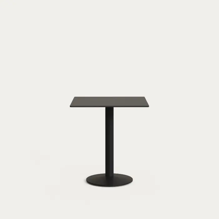 Esilda Уличный стол черный на черном металлическом основании 70 x 70 x 70 см