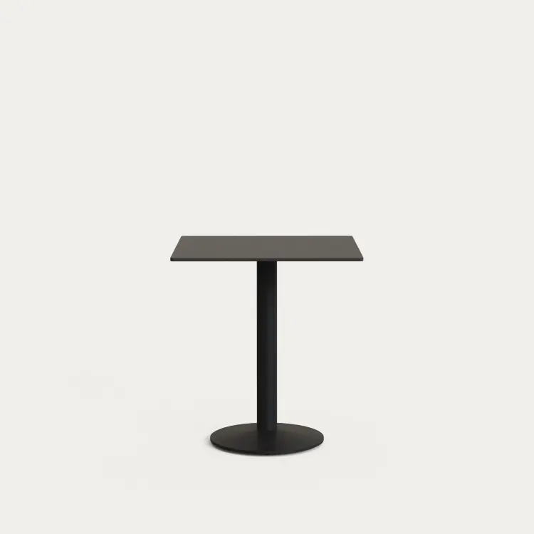 Esilda Уличный стол черный на черном металлическом основании 70 x 70 x 70 см