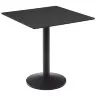 Esilda Уличный стол черный на черном металлическом основании 70 x 70 x 70 см