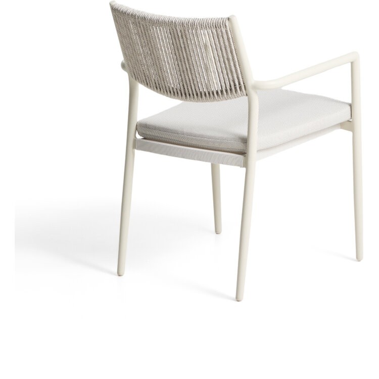 Уличный стул Argasi из алюминия бежевого цвета и веревки