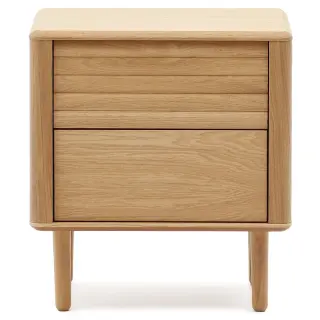 Lenon Тумбочка с 2 ящиками из шпона дуба 50 x 55 см