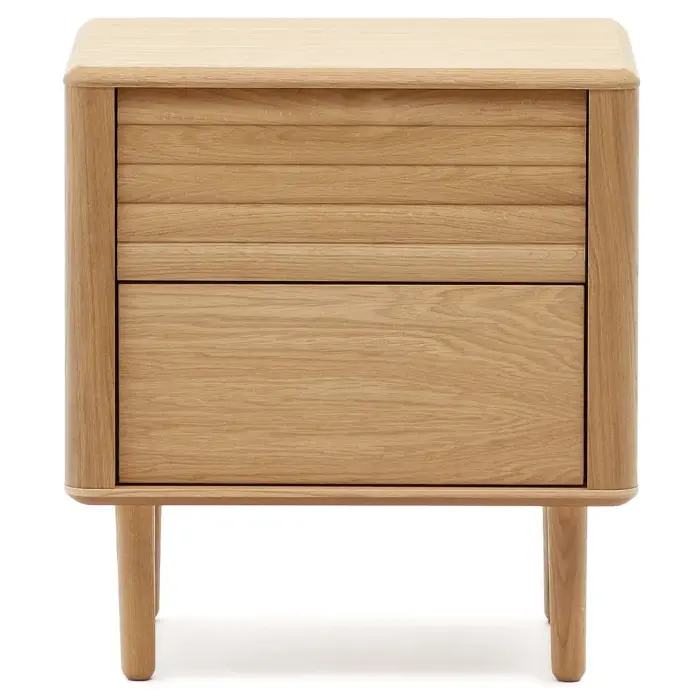 Lenon Тумбочка с 2 ящиками из шпона дуба 50 x 55 см