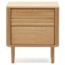 Lenon Тумбочка с 2 ящиками из шпона дуба 50 x 55 см